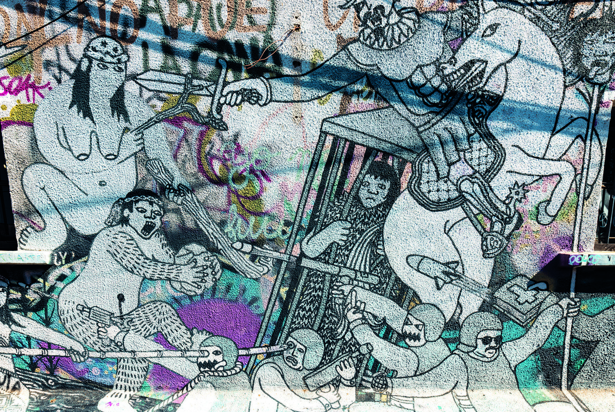 fresque massacre des Indiens