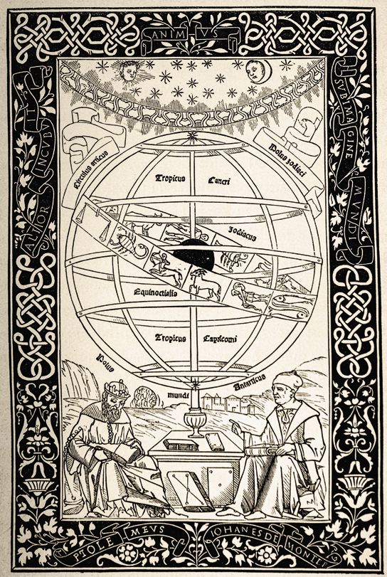 Gravure du système de Ptolémée